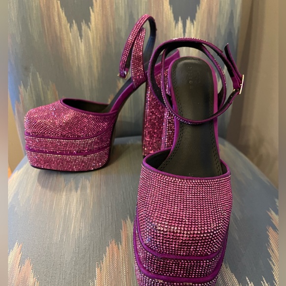 Pink Rhinestone Platforms - Picture 3 of 6